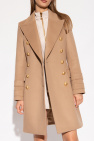 Balmain beige Wool double-breasted coat