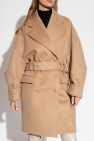 Balmain beige Wool coat