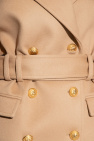 Balmain beige Wool coat