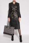 Balmain BLACK Leather trench coat