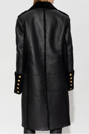 Balmain Oversize shearling coat