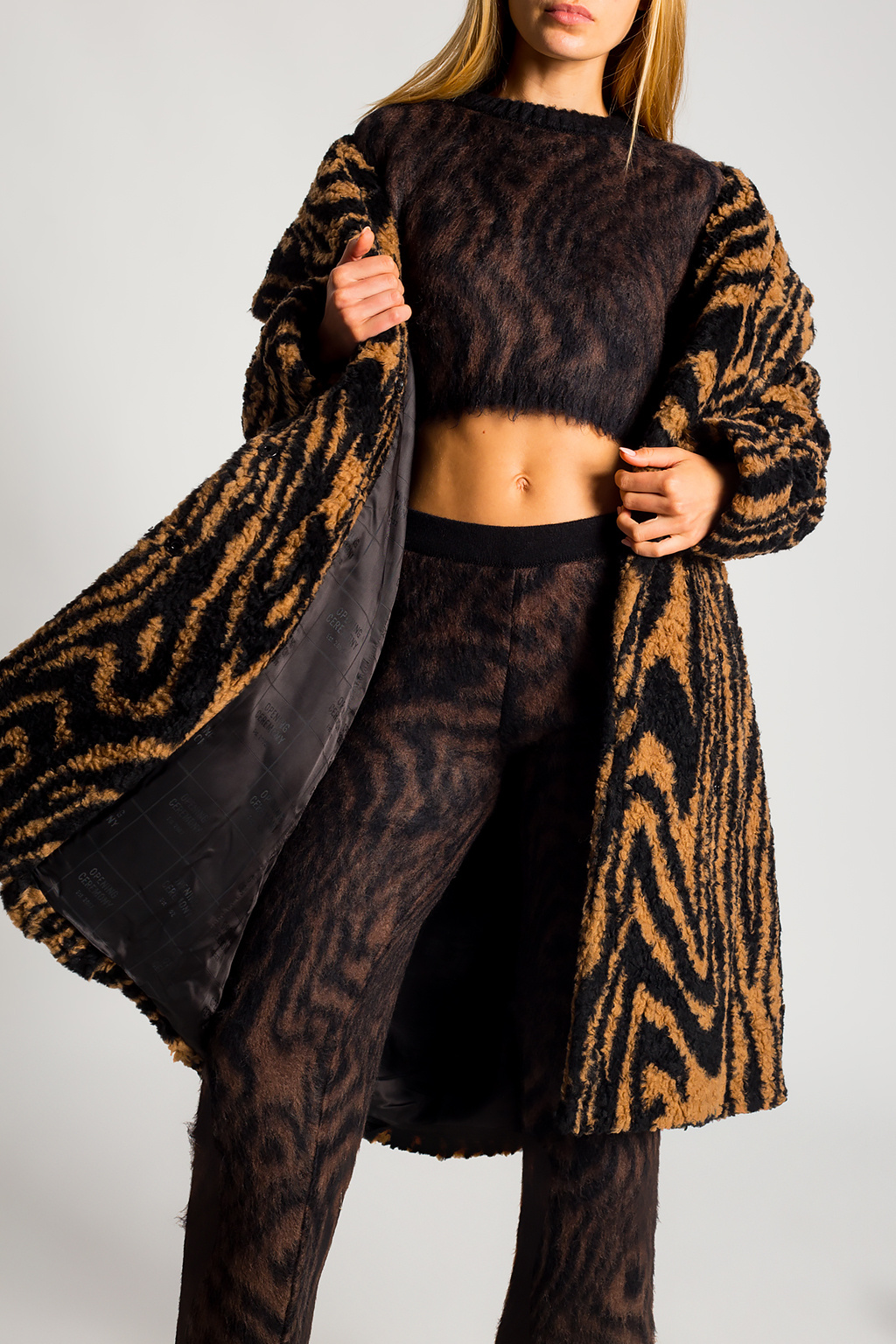 Opening Ceremony Faux fur coat