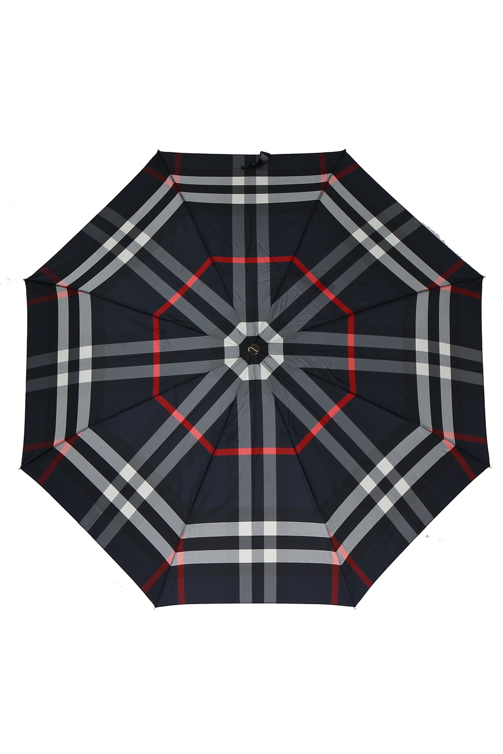 Navy blue Folding checked umbrella Burberry - Vitkac Norway