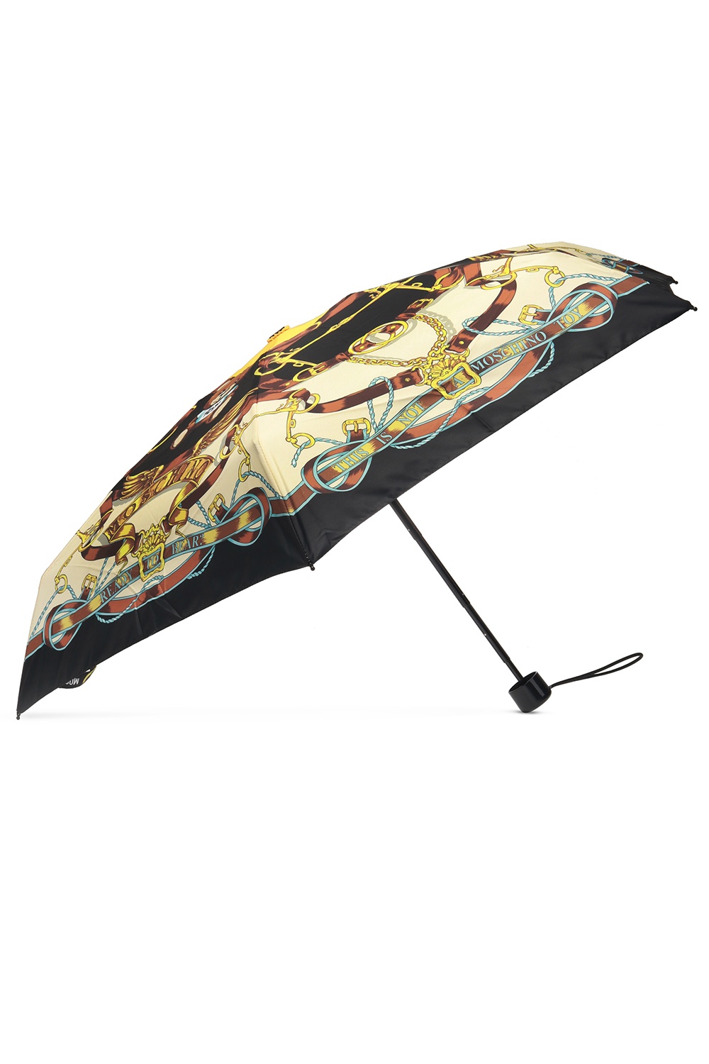 Moschino Folding Umbrella With Logo in White Womens Accessories Umbrellas 
