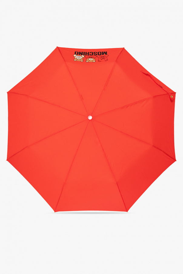 Moschino Składany parasol z dekoracyjną rączką