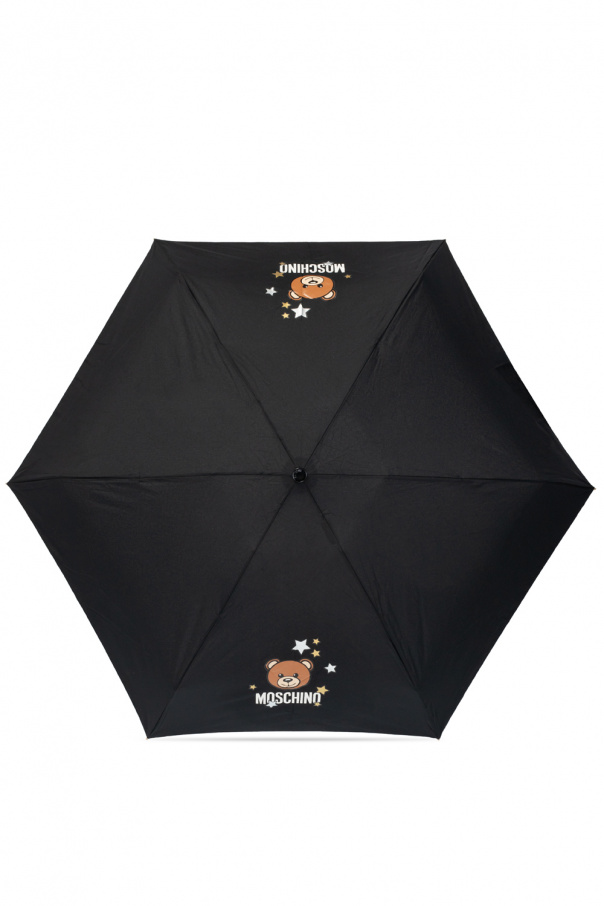 Moschino BLACK Folding umbrella with logo