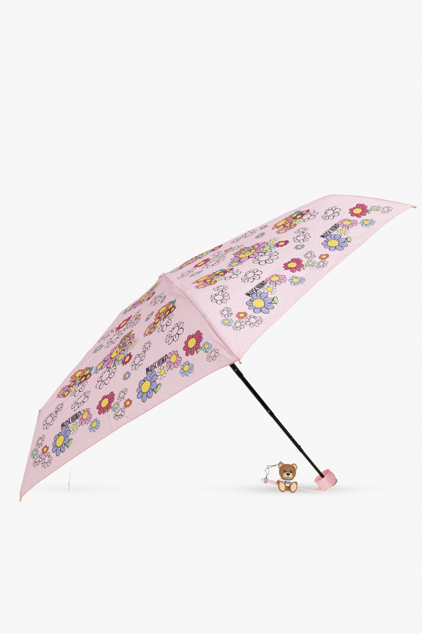 Moschino PINK Folding umbrella with logo