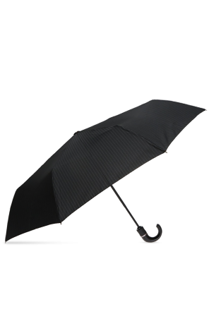 Pinstriped folding umbrella