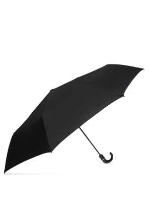 Pinstriped folding umbrella