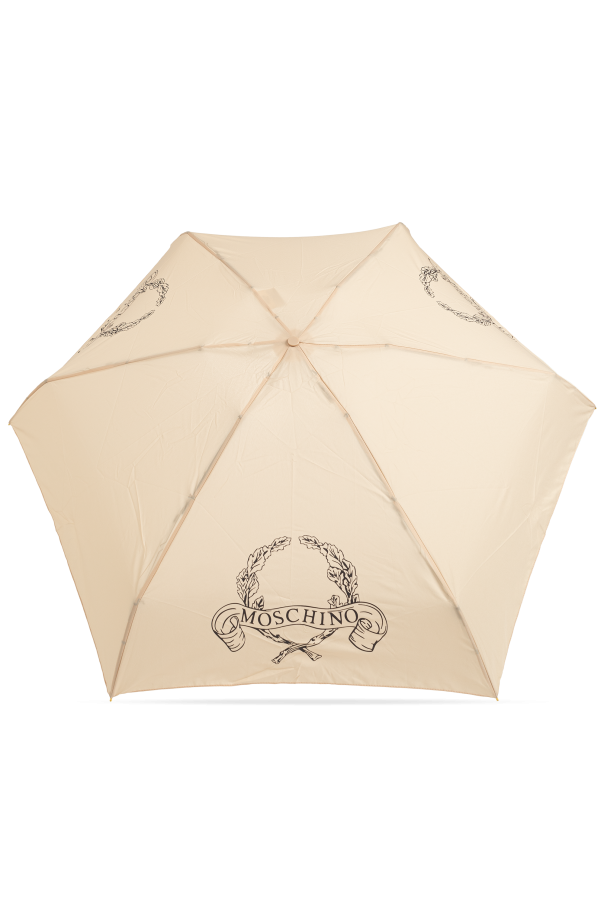 Moschino Paraguas pequeño plegable con logo