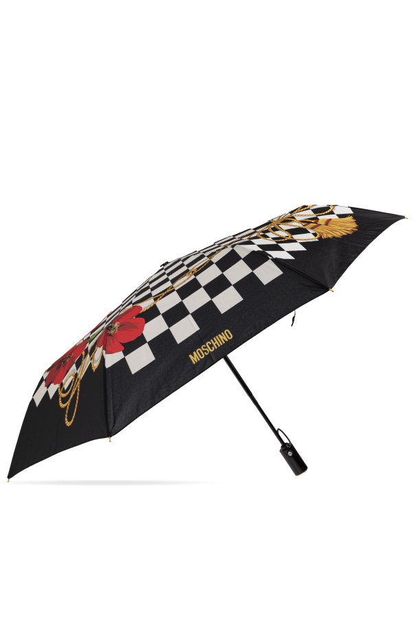 Folding umbrella with floral motif od Moschino