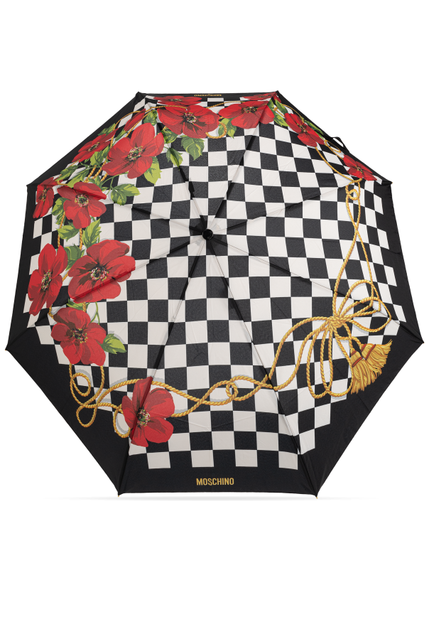 Moschino Paraguas plegable con motivo floral