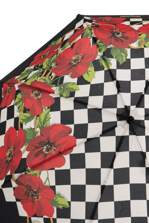 Moschino Paraguas plegable con motivo floral