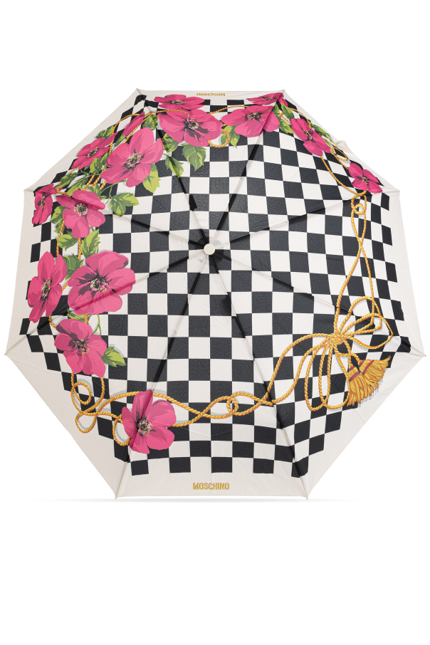 Moschino Paraguas plegable con motivo floral