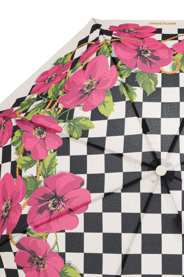 Moschino Paraguas plegable con motivo floral