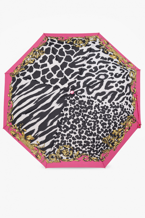 Moschino PINK Folding umbrella with logo