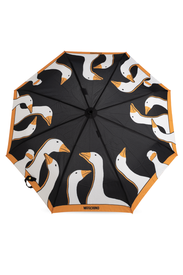 Moschino Paraguas plegable con estampado