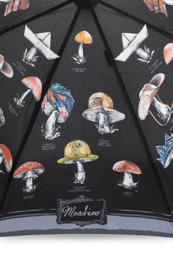 Moschino Paraguas plegable con estampado