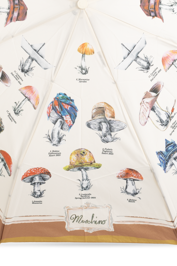 Moschino Paraguas plegable con estampado colorido