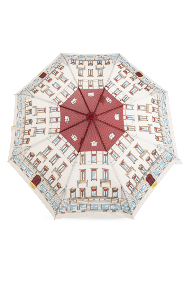 Moschino Paraguas plegable con estampado