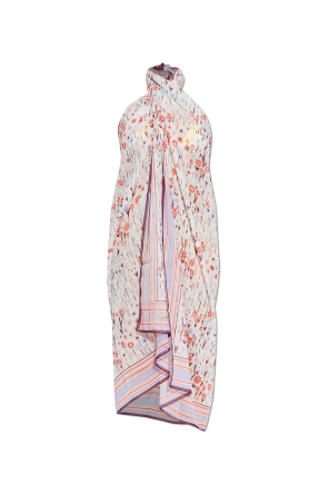 Scarf with floral motif