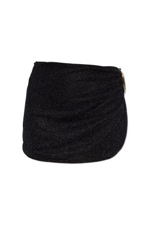 Short pareo with lurex thread
