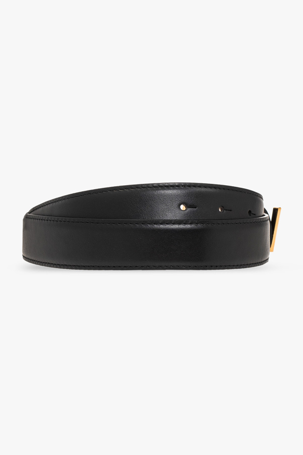 Versace Leather belt with logo