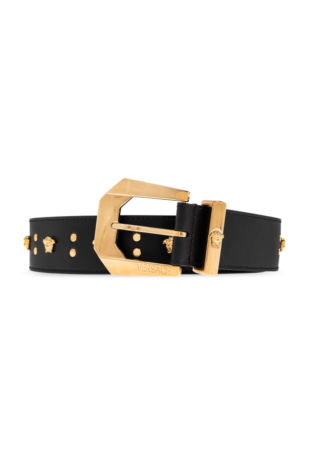 Leather belt with appliqués, zdjęcie 1 Leather belt with appliqués od Versace