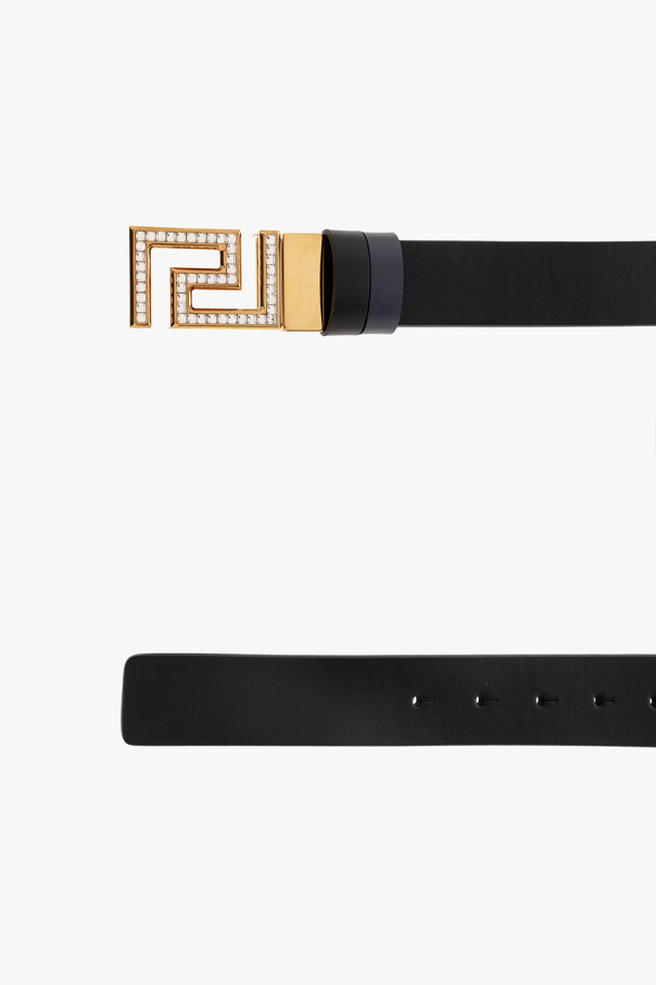 Versace BLACK Reversible leather belt