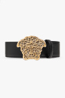 Versace Leather belt with decorative buckle