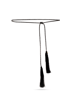 Braided belt with shimmering crystals