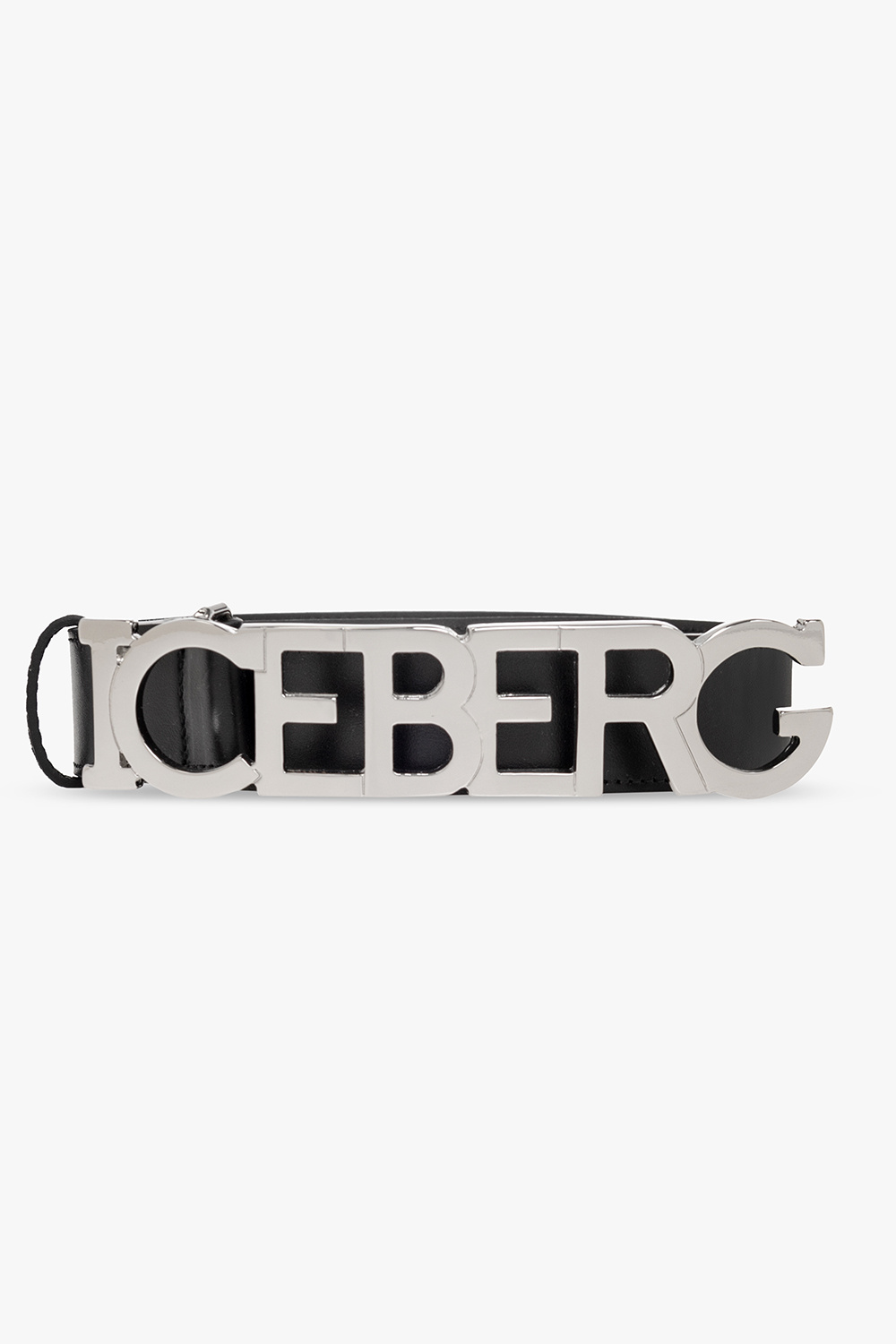 Iceberg Leather belt with logo