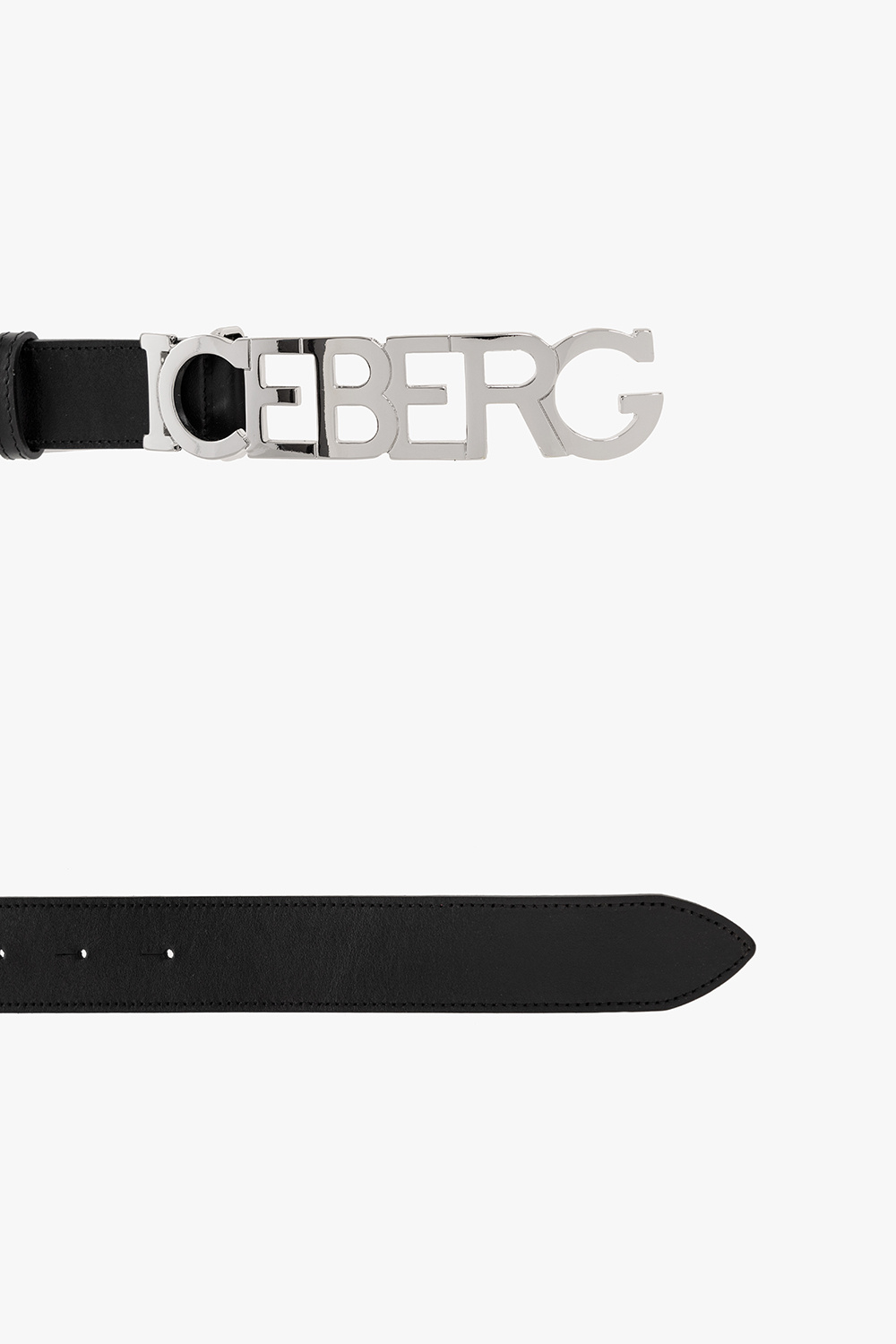 Iceberg Leather belt with logo