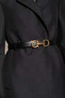 FERRAGAMO BLACK Leather belt