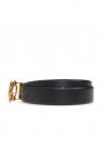 FERRAGAMO BLACK Leather belt with logo