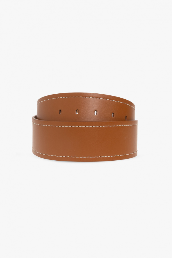 FERRAGAMO Leather belt with decorative buckle