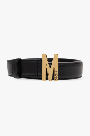 Leather belt with logo od Moschino