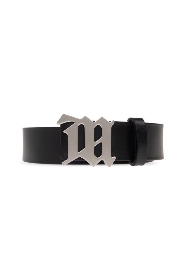 MISBHV Leather belt with logo