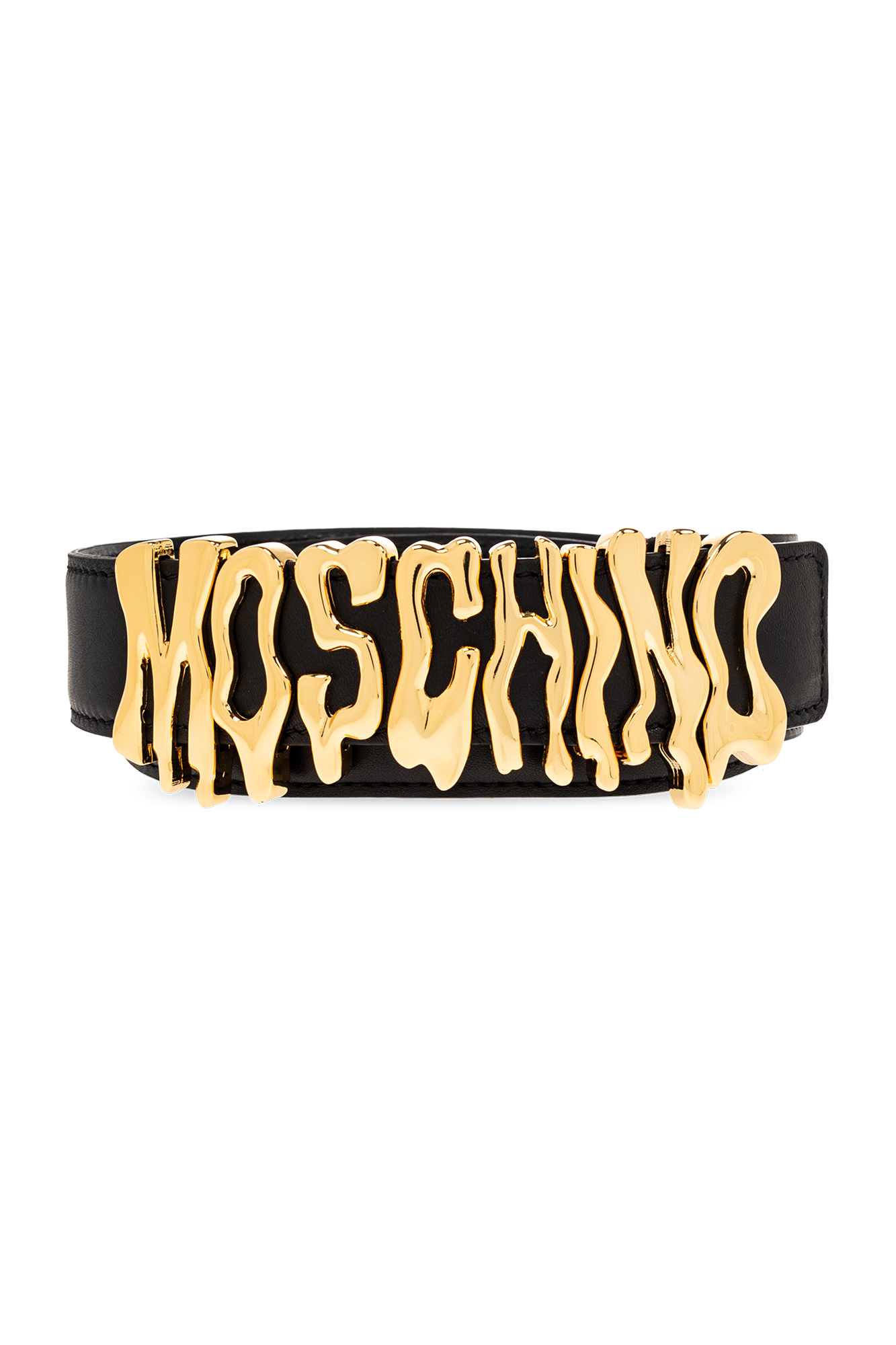 Moschino Leather belt with logo