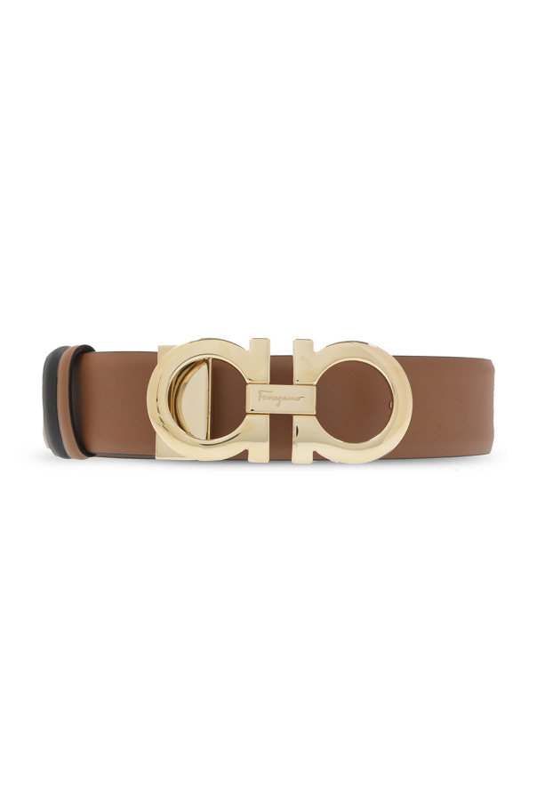 FERRAGAMO Leather belt with logo