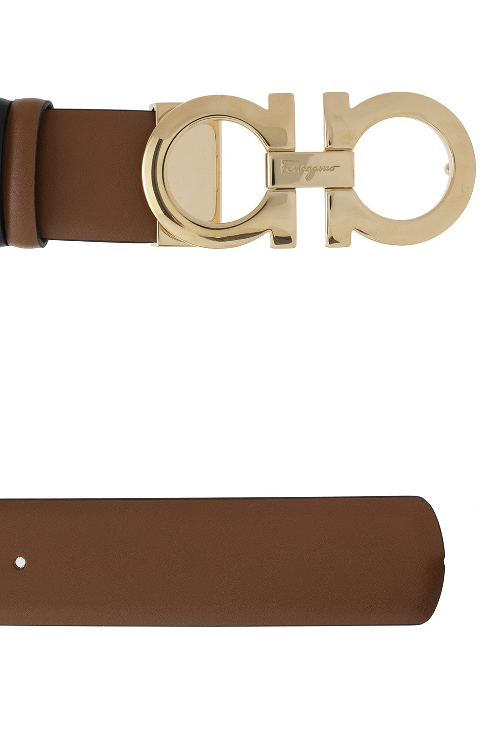 Salvatore Ferragamo Leather belt with logo