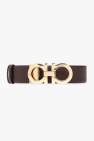 leather belt distressed salvatore ferragamo belt double adjus nero