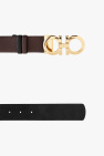 FERRAGAMO BROWN Reversible belt