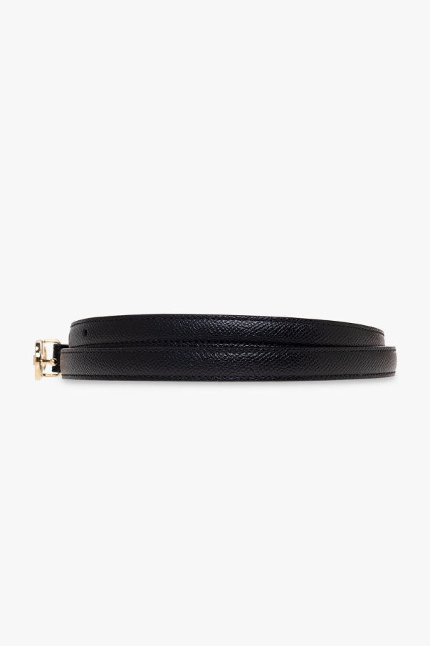 FERRAGAMO Leather belt with logo