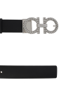 FERRAGAMO BLACK Leather belt