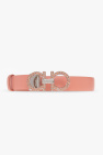 FERRAGAMO PINK Leather belt with logo