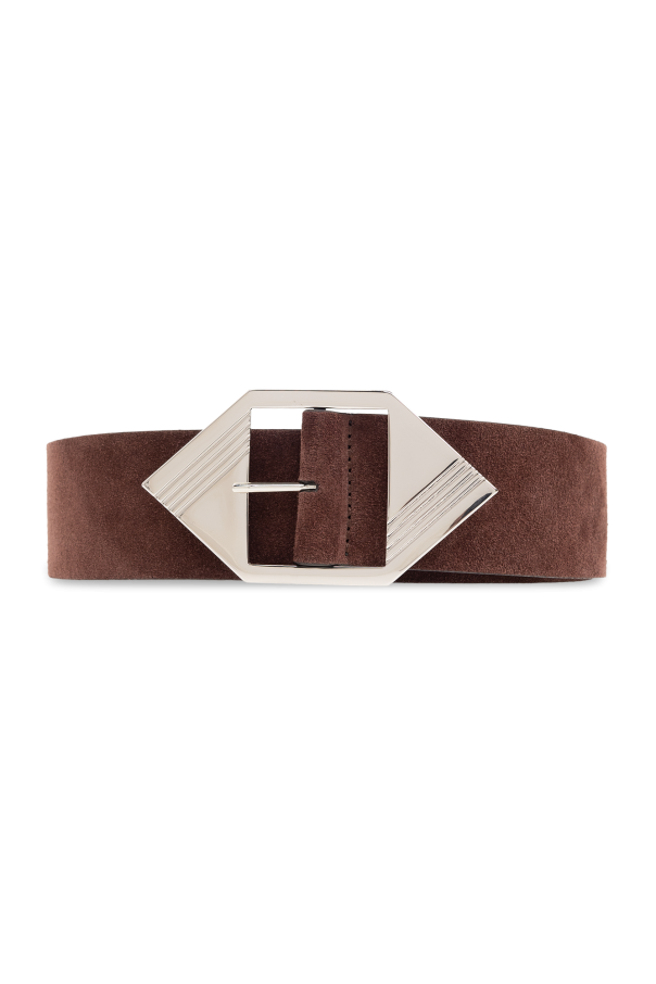 Suede belt with logo od The Attico