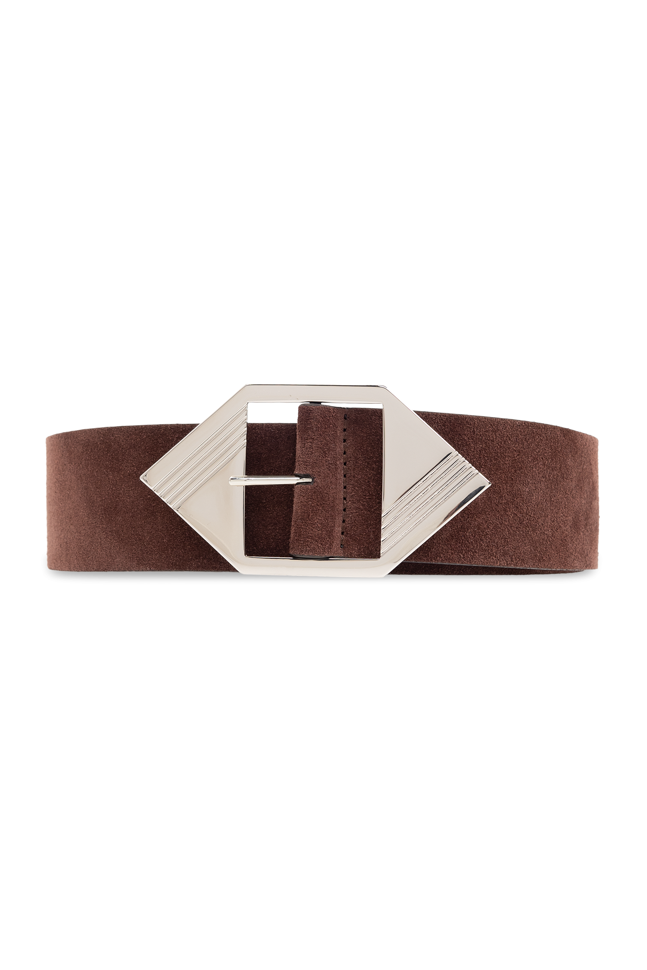 The Attico Suede belt with logo