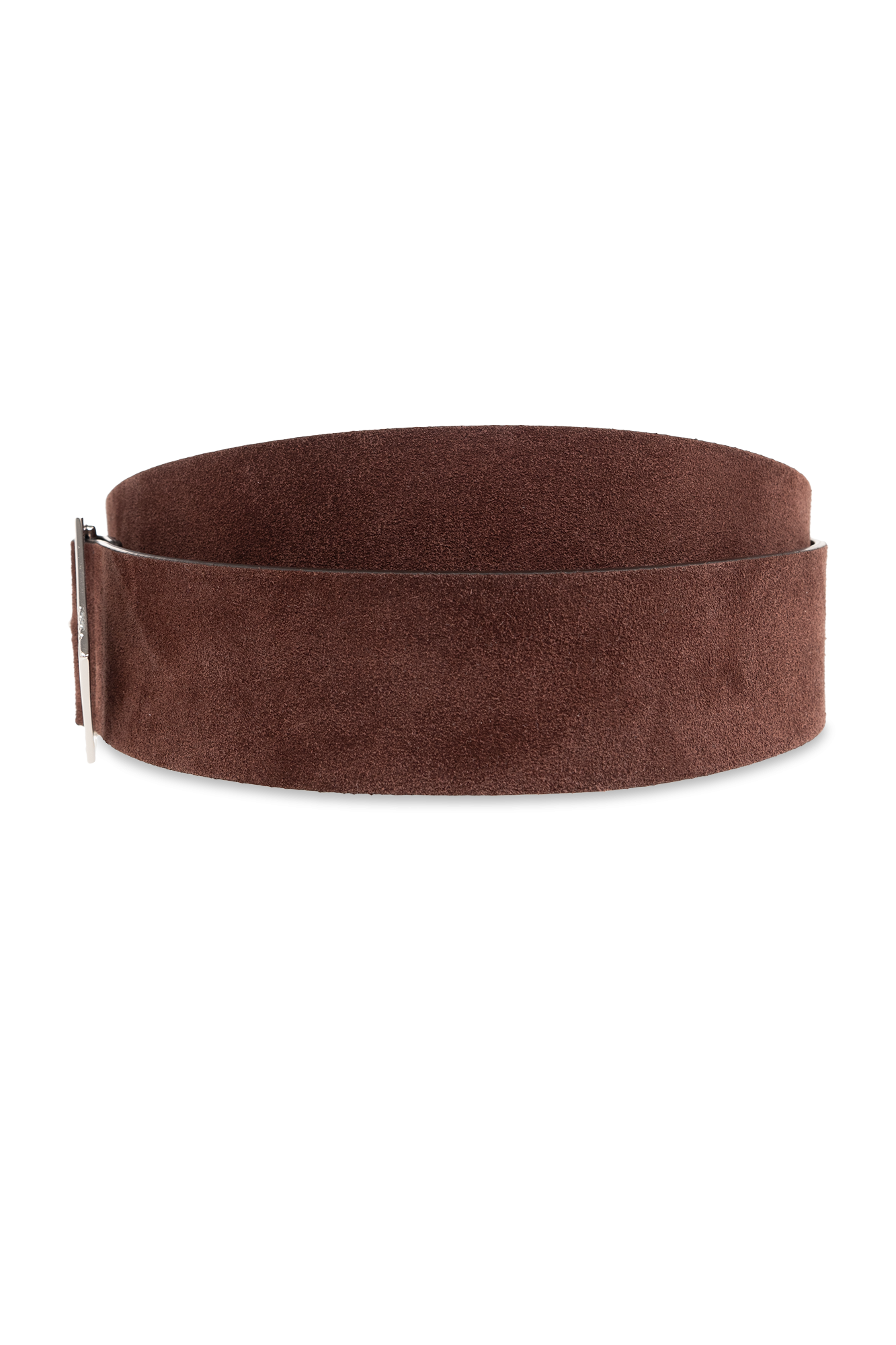 The Attico Suede belt with logo