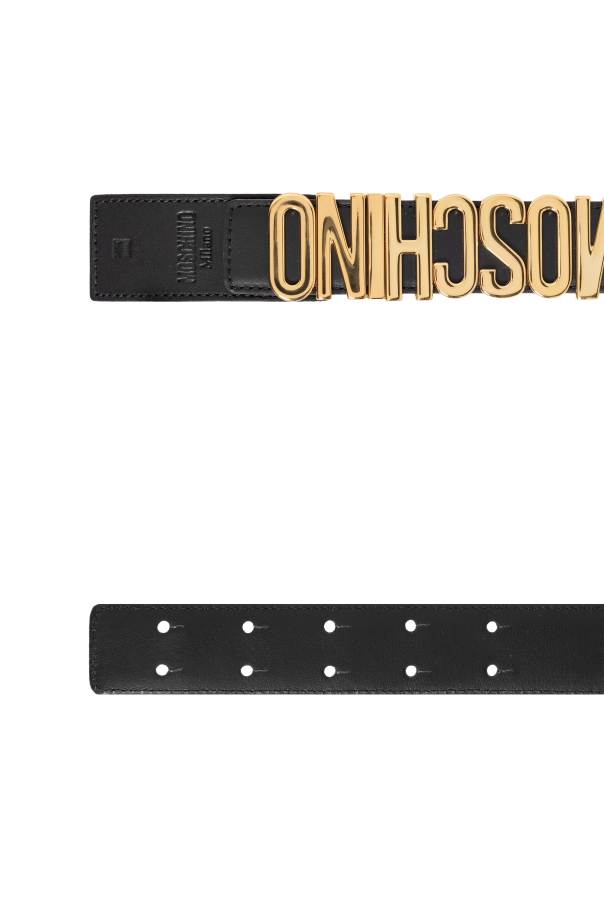 Moschino Leather belt with logo